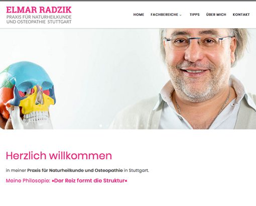 Wordpress CMS Website für Elmar Radzik